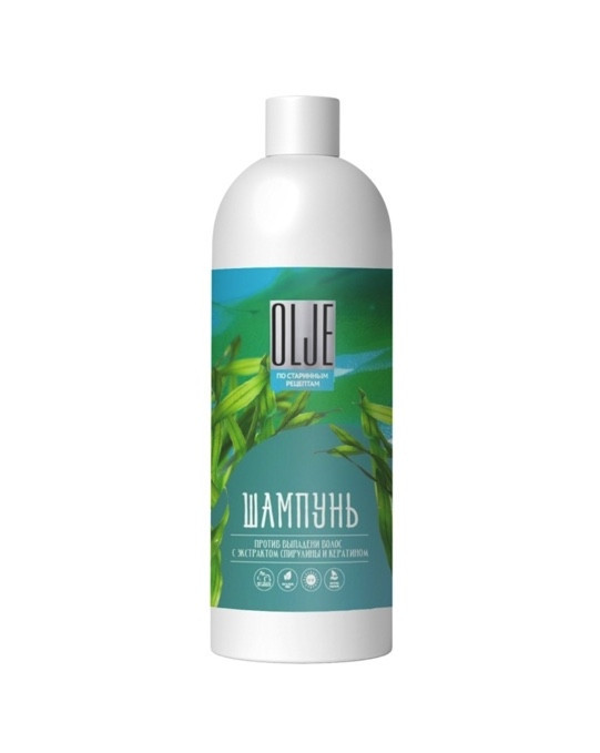 OLJE / Натуральный шампунь против выпадения волос с экстрактом концентрата спирулины и кератина 1000 мл в Кургане