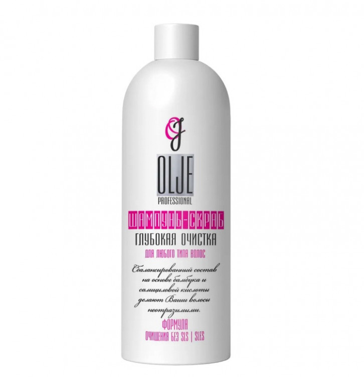 OLJE Шампунь – скраб глубокая очистка для любого типа волос, 1000 мл в Кургане